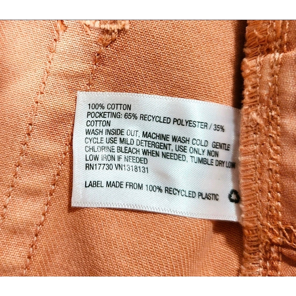 Wild Fable Highest Rise Distressed Orange Bermuda Shorts - NEW