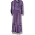Isabel Maternity by Ingrid & Isabel Purple Tiered Midi Dress XS (Maternity)