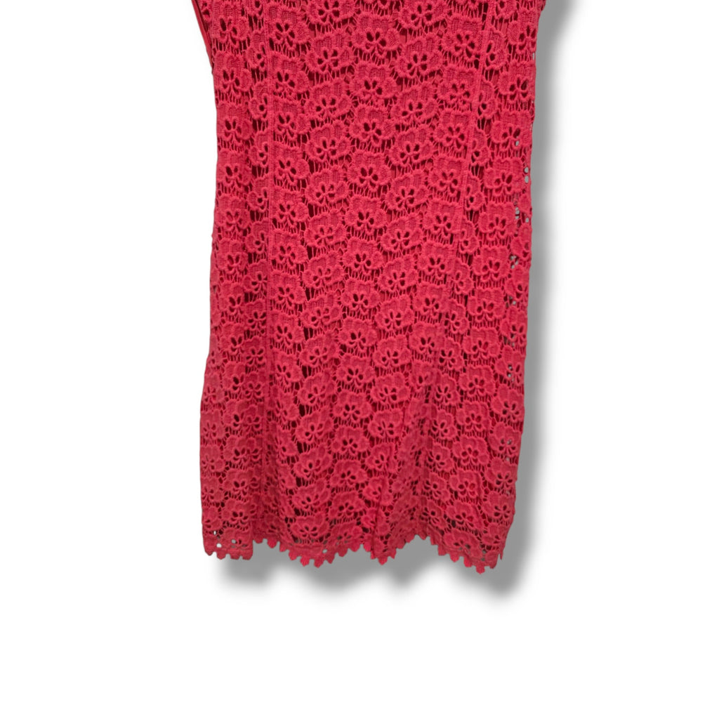 Jennifer Lopez women's pink eyelet side zip eyelet dress - size 6