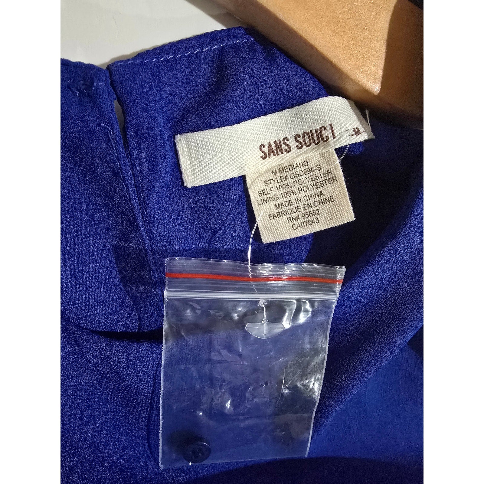 Sans Souci Women’s Royal Blue Sleeveless A-Line Dress – Size Small