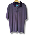PGA TOUR Men’s XL Purple Striped Golf Polo Shirt Classic Fit Performance