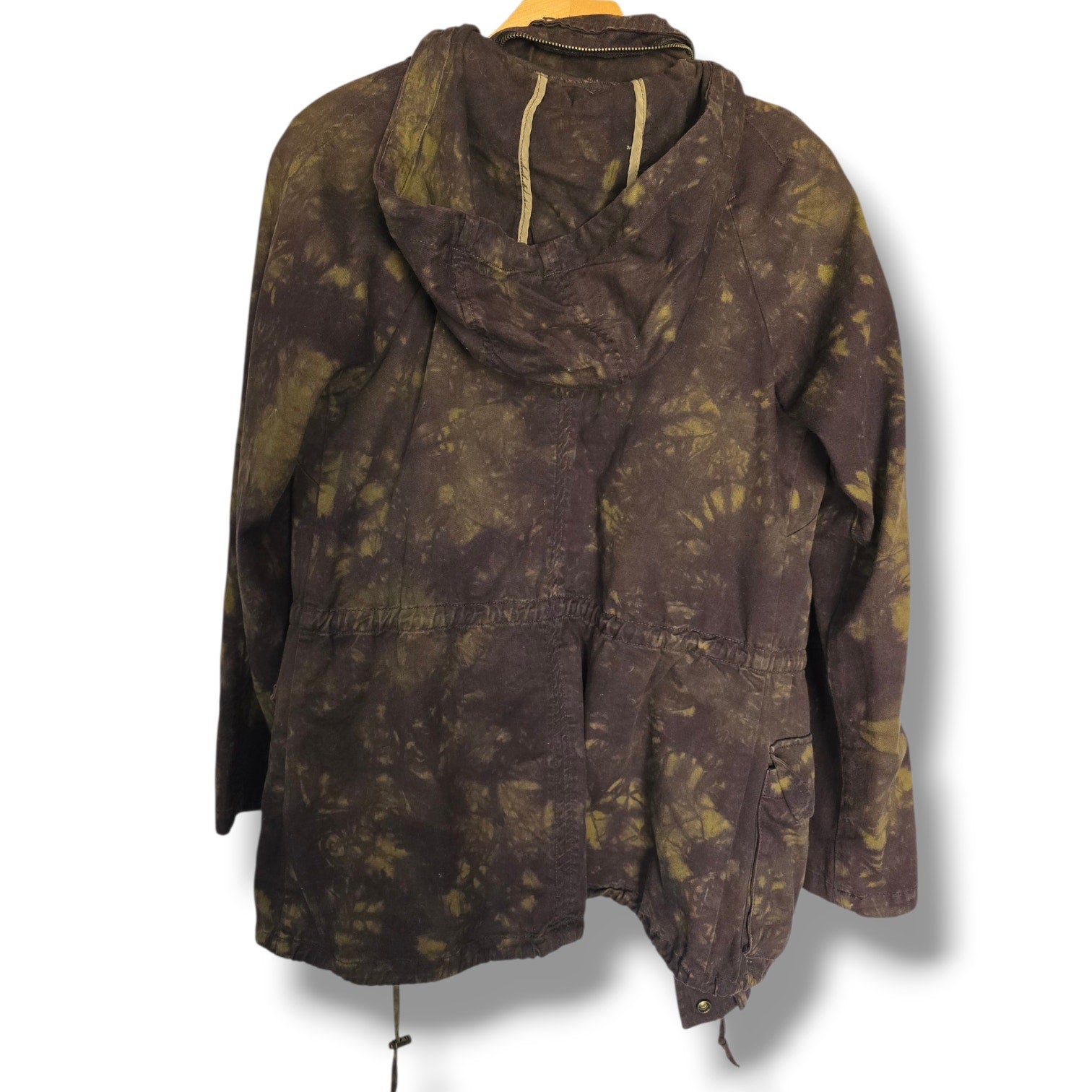 Willow & Clay Brown Tie-Dye Utility Cargo Jacket – XS