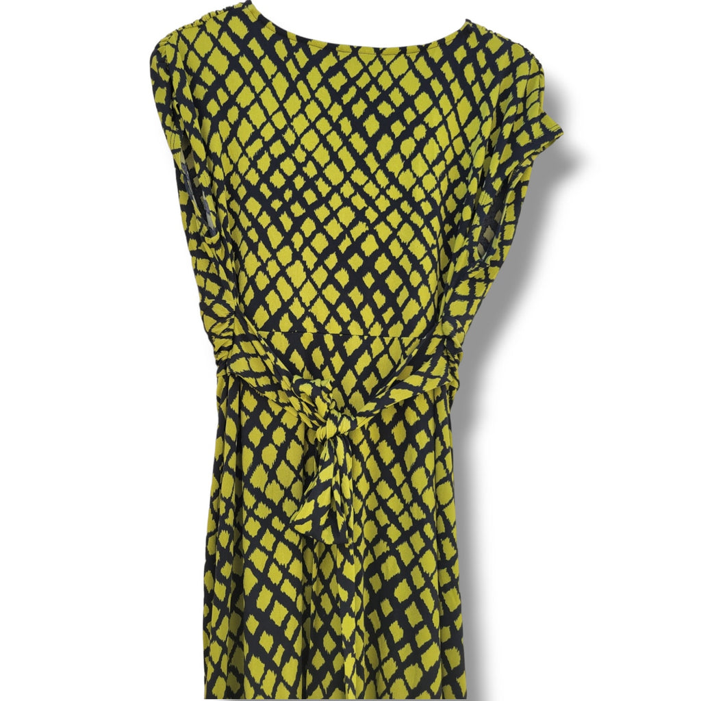 Apt. 9 Women’s Green Black Knot Front Stretch Dress - Medium