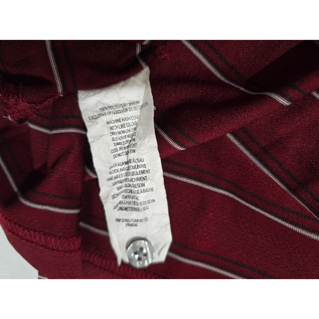 PGA Tour Men’s Multicolor Striped Polo – Size Medium