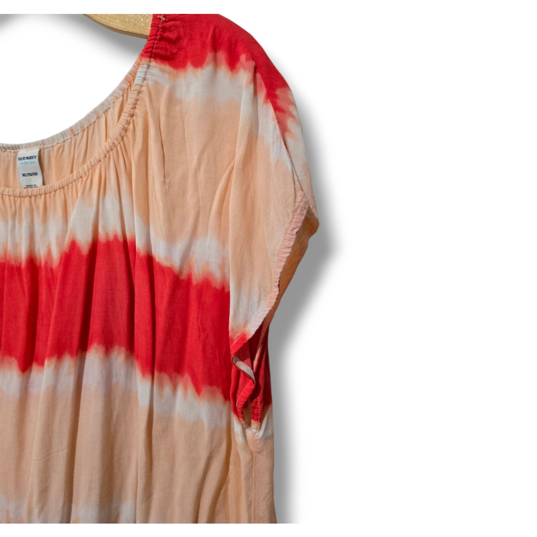 Old Navy Women’s Multicolor Ombre Cap Sleeve Blouse XL Rayon
