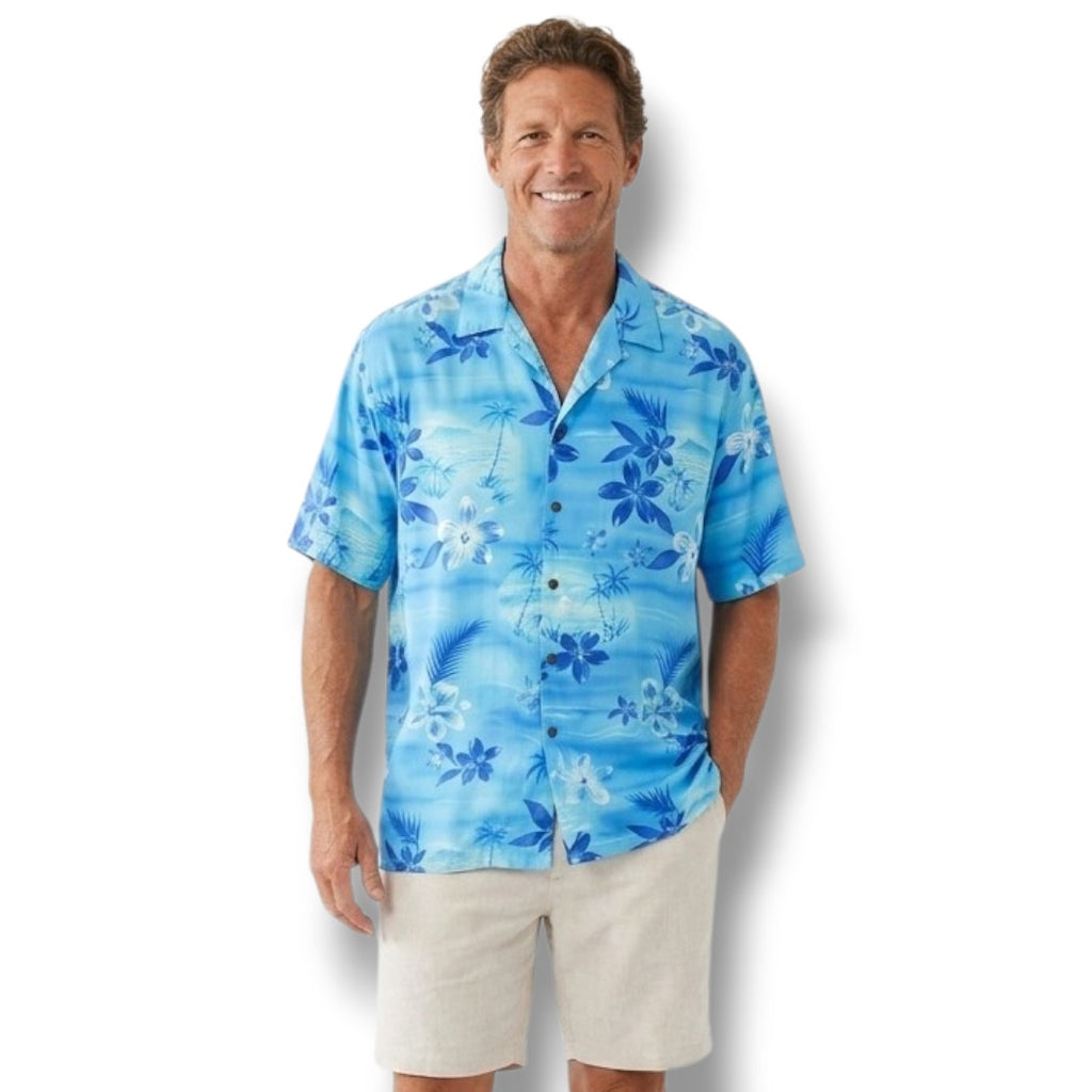 Vintage Two Palms Made in Hawaii Floral Rayon Aloha Shirt – 2XL