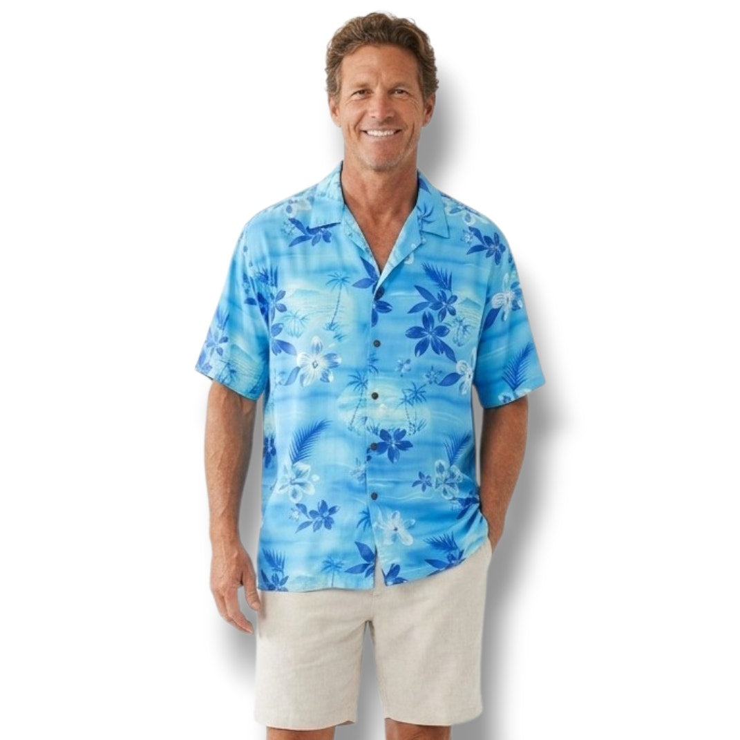 Vintage Two Palms Made in Hawaii Floral Rayon Aloha Shirt – 2XL