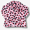 Kate Spade New York Women’s Pink Hearts Sleepwear Small Button Down Pajama Shirt