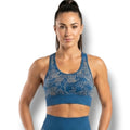 Astro Remiges Women’s High Impact Racerback Sports Bra – Asteroid Blue, Medium