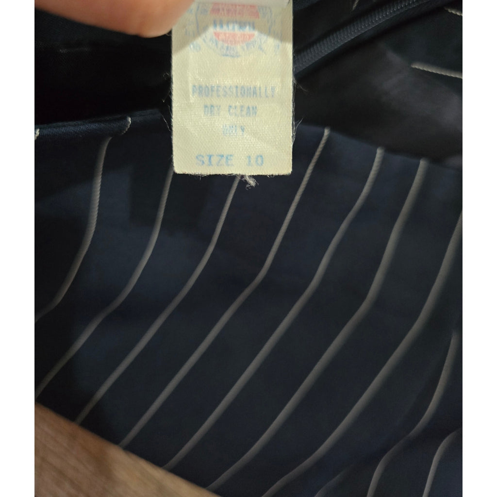Vintage Evan-Picone Navy Blue Pinstripe Pencil Skirt Lined Size 10