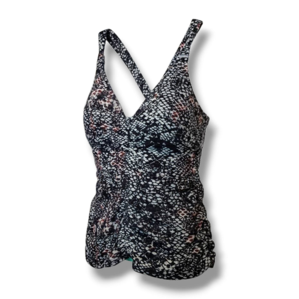 Athleta Women's snakeskin print swimwear tankini  - small