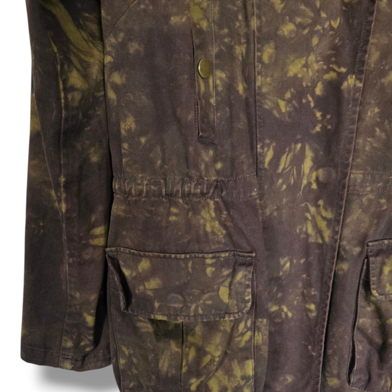 Willow & Clay Brown Tie-Dye Utility Cargo Jacket – XS