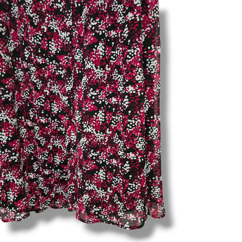Sag Harbor Woman Floral Print Chiffon Midi A-Line Skirt