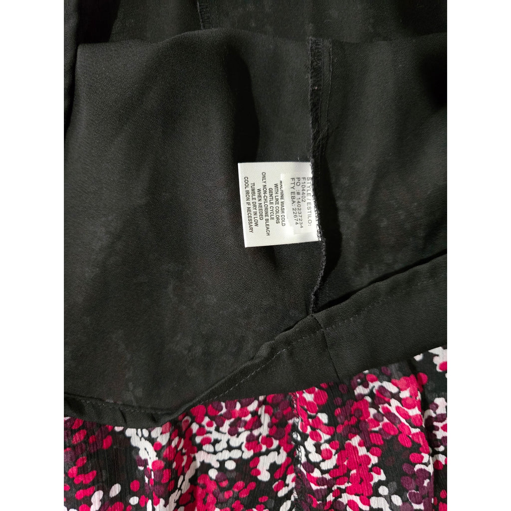 Sag Harbor Woman Floral Print Chiffon Midi A-Line Skirt
