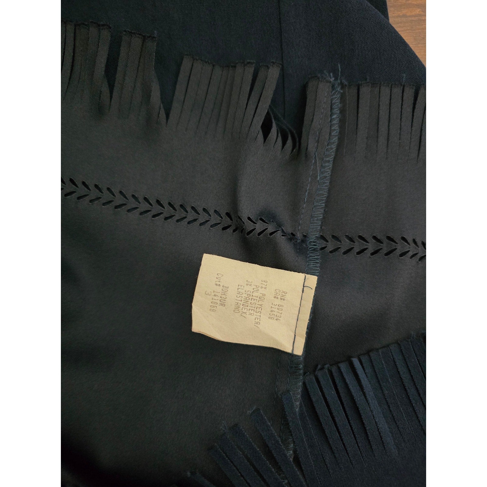 To The Max! Women's Blue Faux Suede Fringe Midi Skirt Size 3