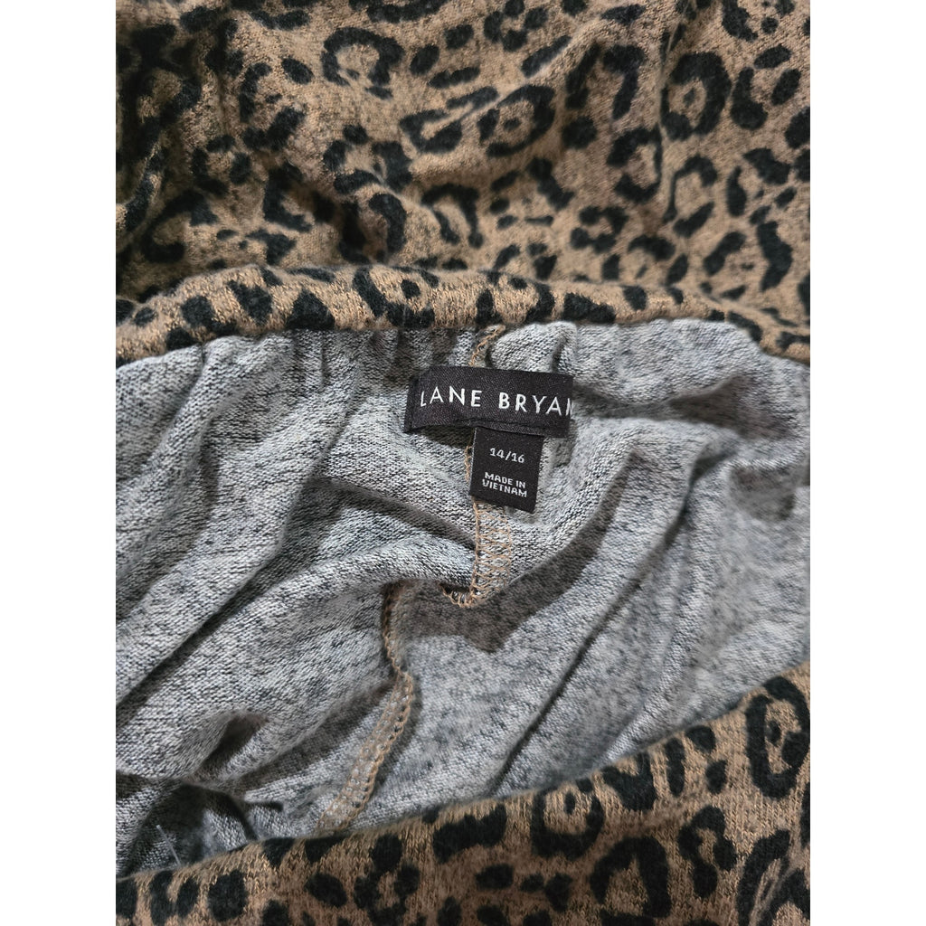 Lane Bryant Leopard Animal Print Off-Shoulder Dress Women’s 14/16 Casual Fit