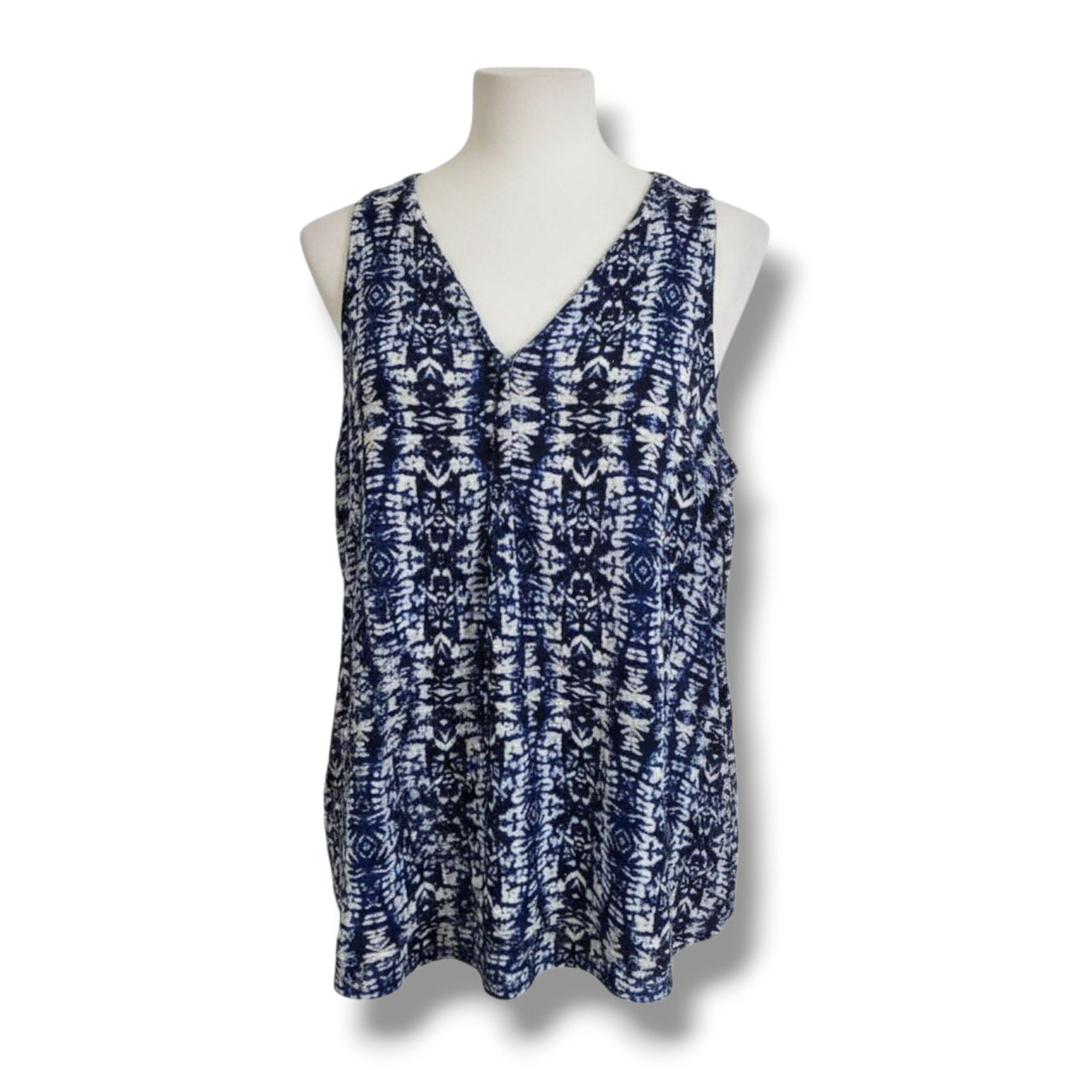 Alice Collection Women’s Navy Sleeveless Career Blouse Size M