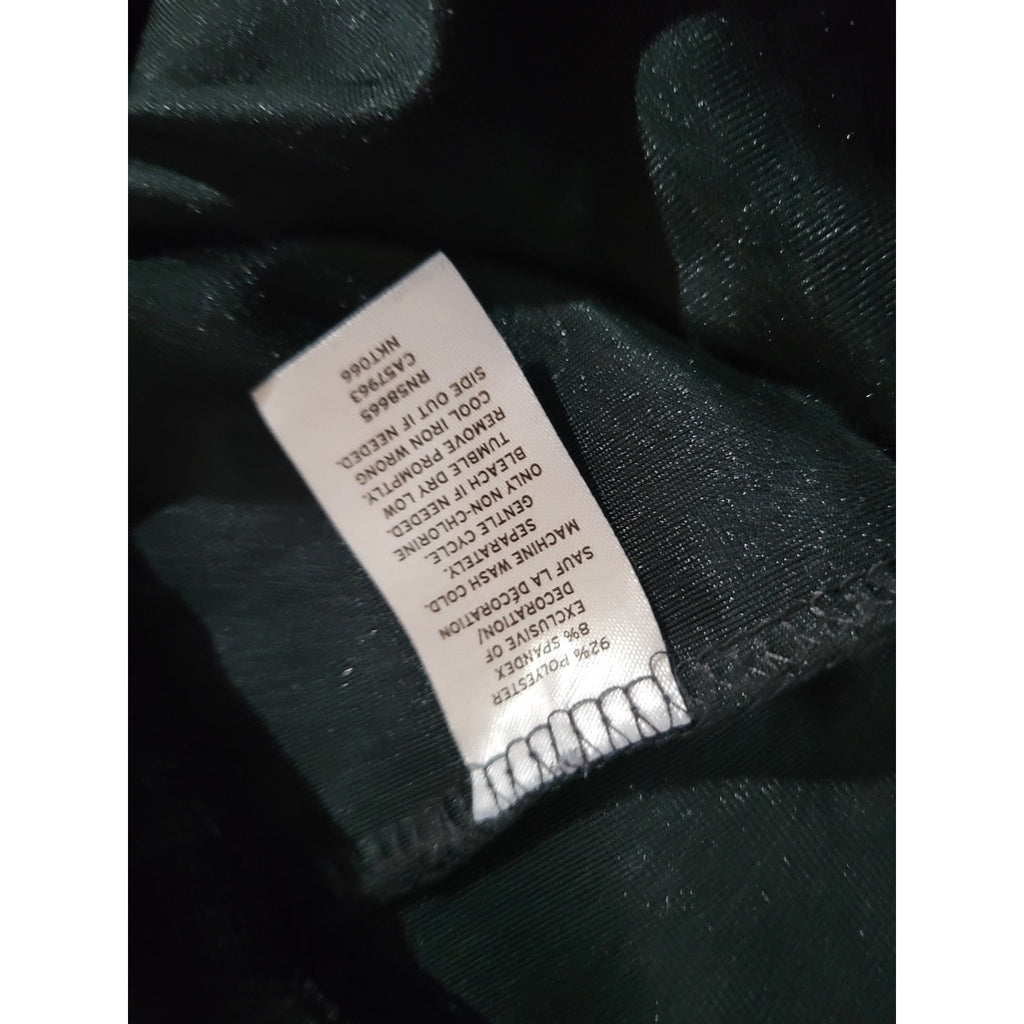 14th & Union Women’s Midnight Blue Velour Short Sleeve Tie-Back Blouse Sz Small