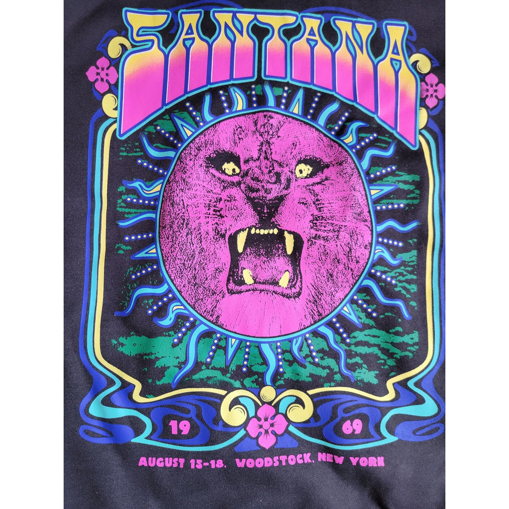 Carlos Santana Women’s 1969 Woodstock Graphic Black Sweatshirt