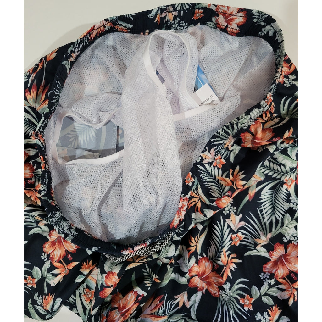 Biwisy Men’s Tropical Floral Swim Trunks – New, Size XL