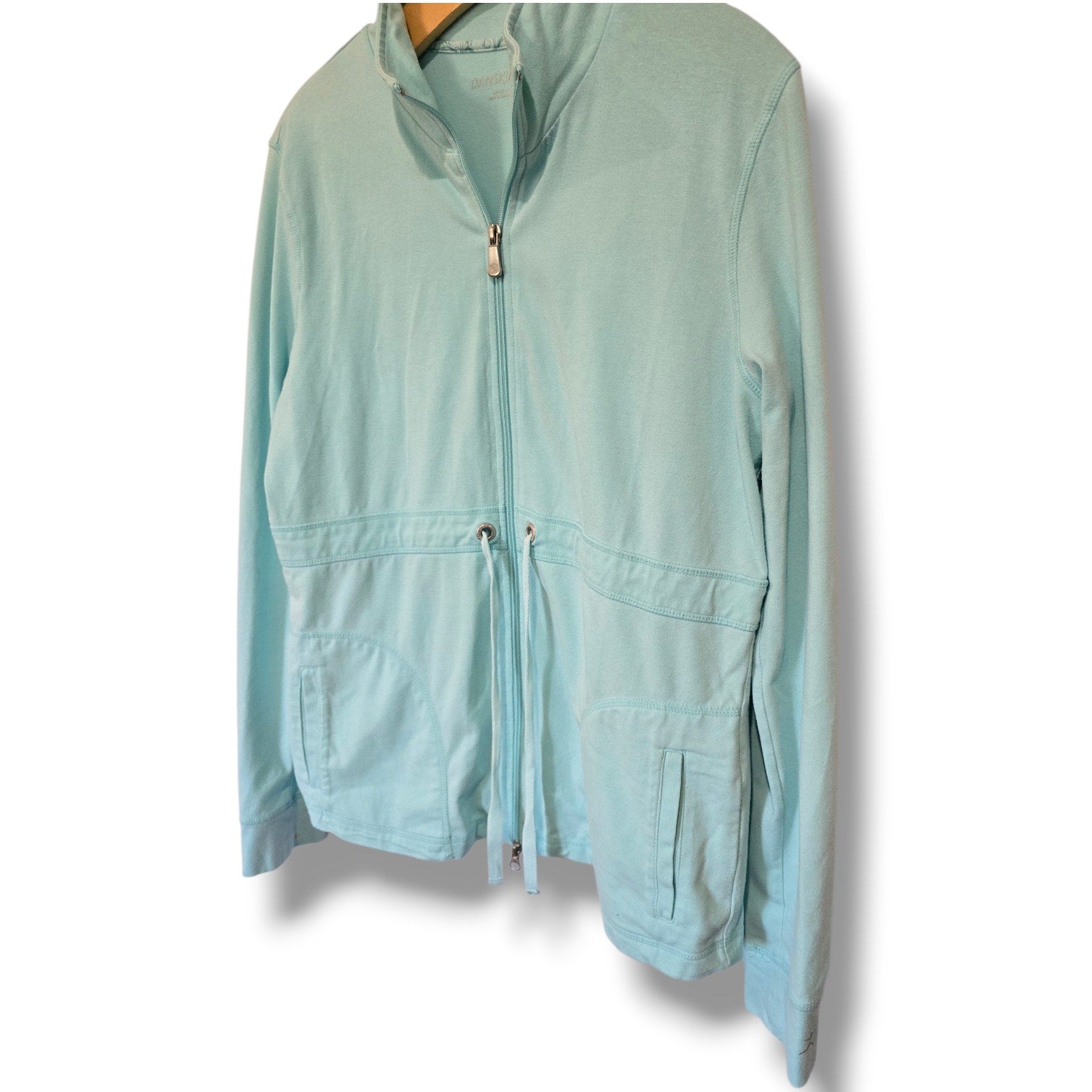 Danskin Now Mint Green Full-Zip Drawstring Active Jacket – Large