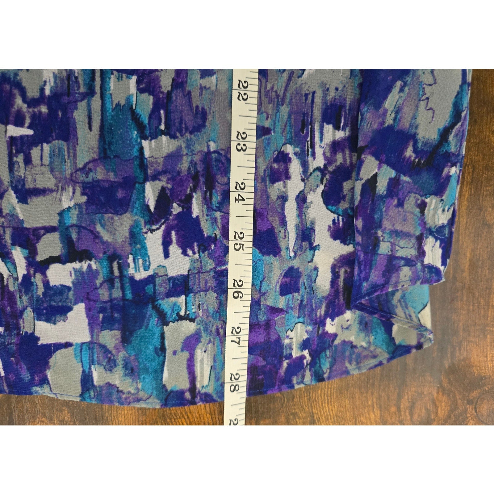 Coldwater Creek Women's Plus Size 2X Blue Purple Abstract Chiffon Tank Top