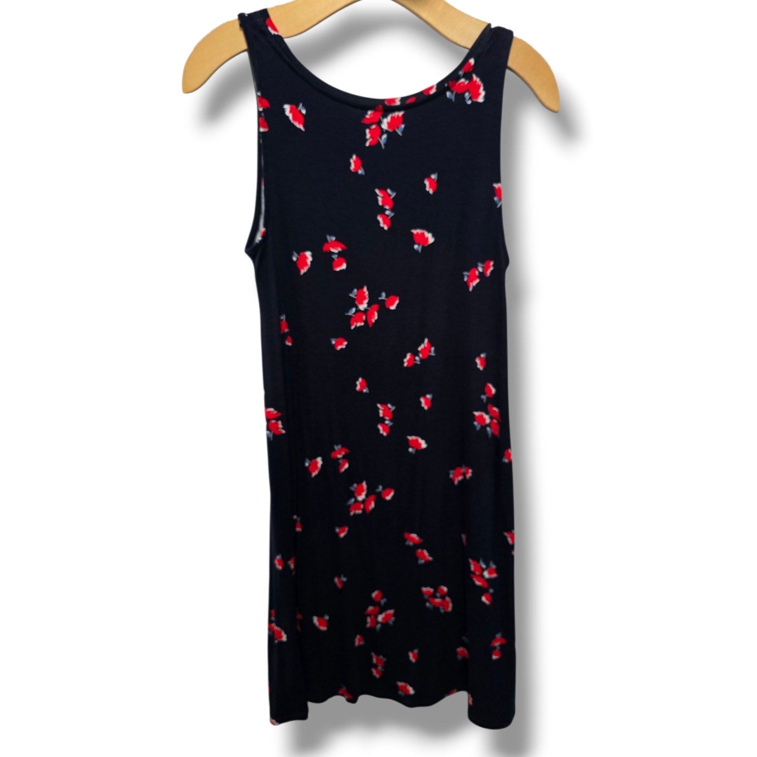 Amazon Essentials Women’s Navy Floral Sleeveless A-Line Dress – XS