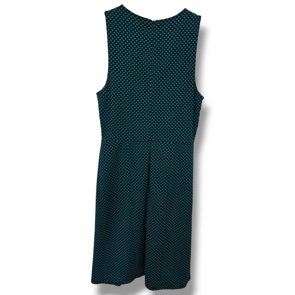 41 Hawthorn Women’s Black & Teal Polka Dot Sleeveless Fit & Flare Dress Small