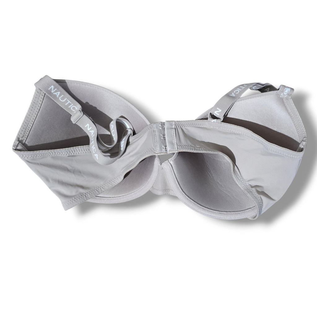 Nautica Intimates T-Shirt Bra 40DD beige Underwire Padded Logo Straps