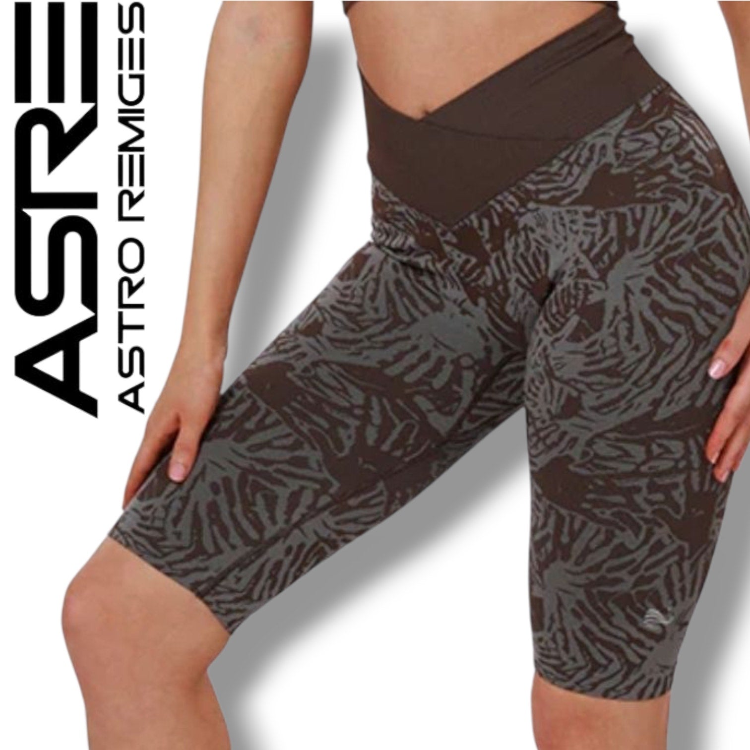 Astro Remiges Six Sense clairvoyant Compression workout Shorts Nebula Chestnut- SMALL