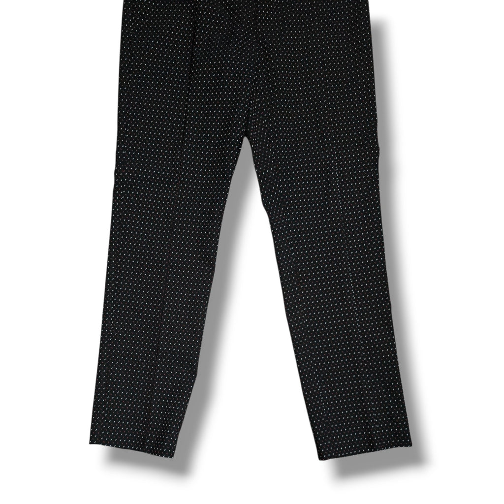 Rafaella women's Comfort Black Textured Dotted Dress Pants