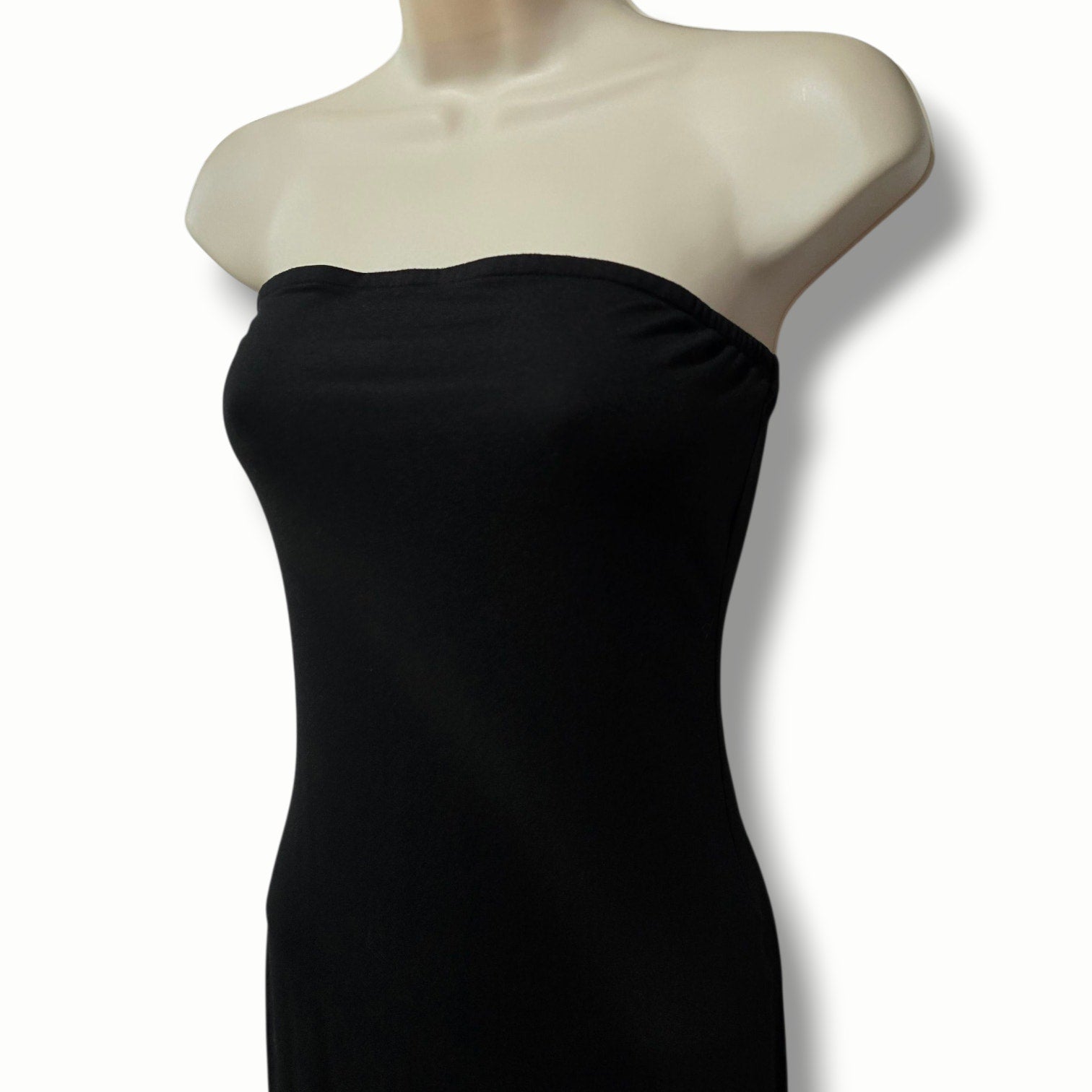 SHEIN Women’s Black Strapless Ribbed Flared Jumpsuit Size XS