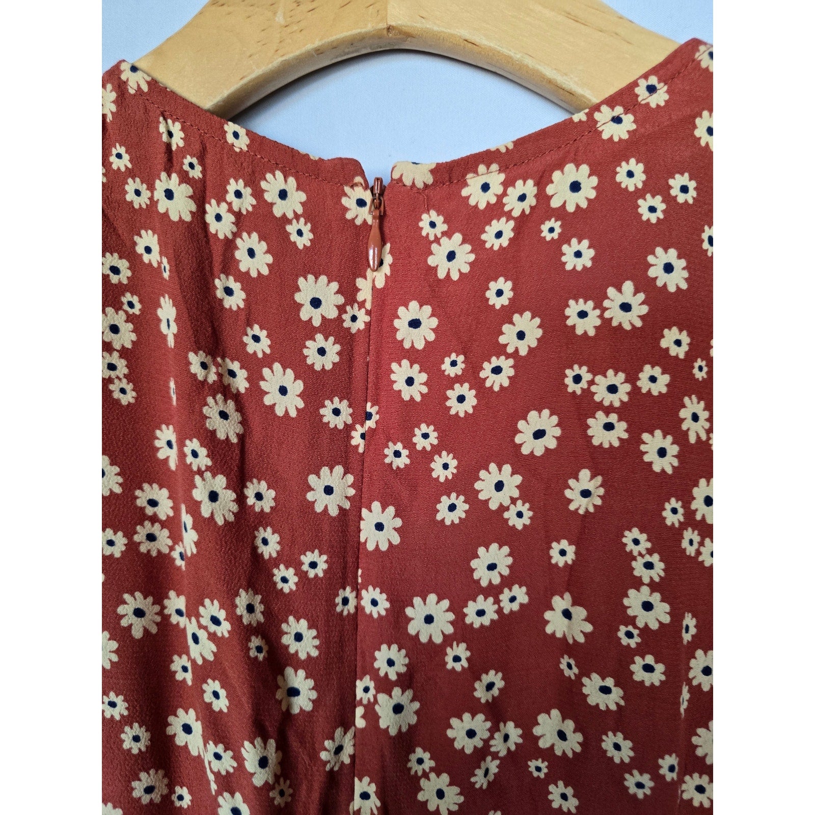 Madewell Women’s Rust Floral V-Neck Romper | Size 0