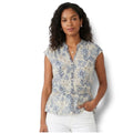 Shaver Lake Tahoe Women’s Yellow Floral Embellished Button-Front Blouse Small