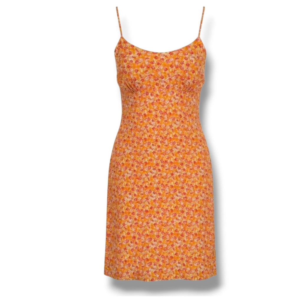 Wild Fable Orange Floral Cutout Mini Dress – Size Medium