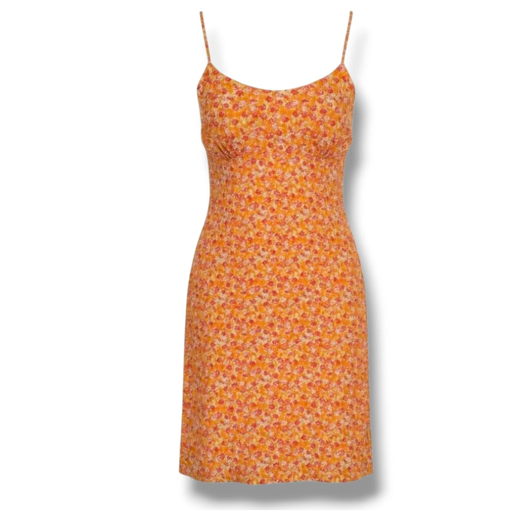 Wild Fable Orange Floral Cutout Mini Dress – Size Medium