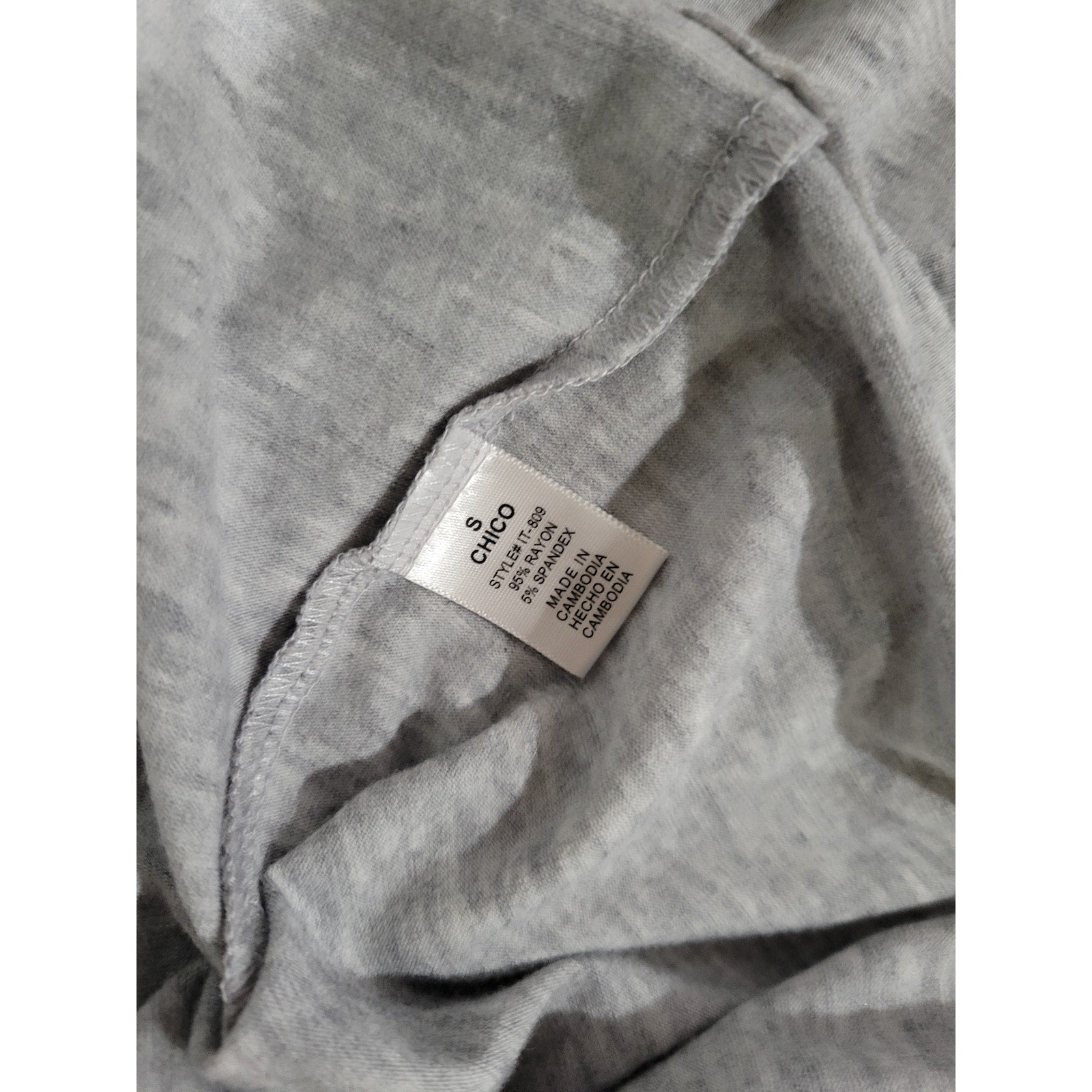 Zenana Outfitters Women’s Heather Gray V-Neck Tunic Top – Small, Rayon Spandex Blend