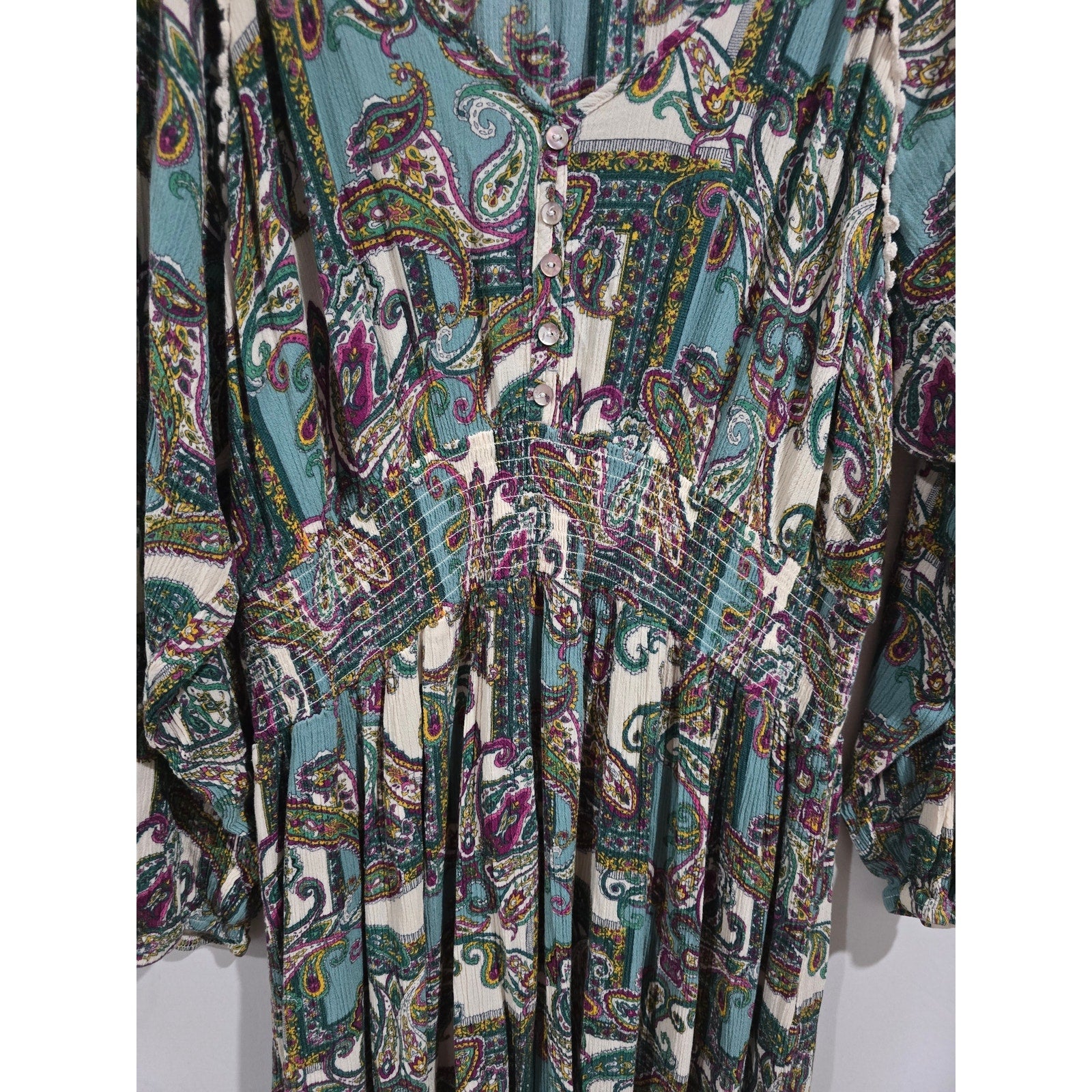 Kate & Sam Women’s Paisley Boho Midi Dress – Size XXL, gently used