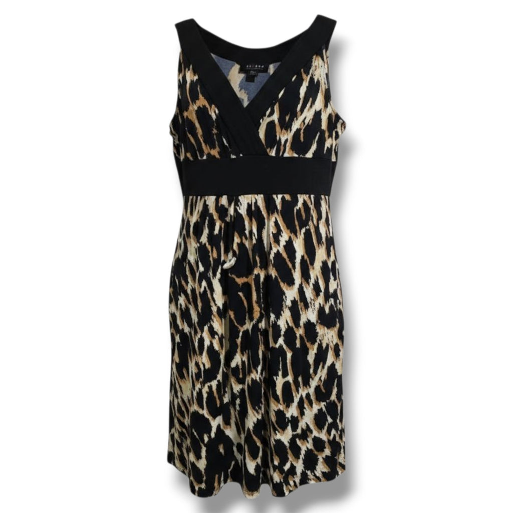 Axcess by Liz Claiborne women's  animal print sleeveless empire waist Dress
