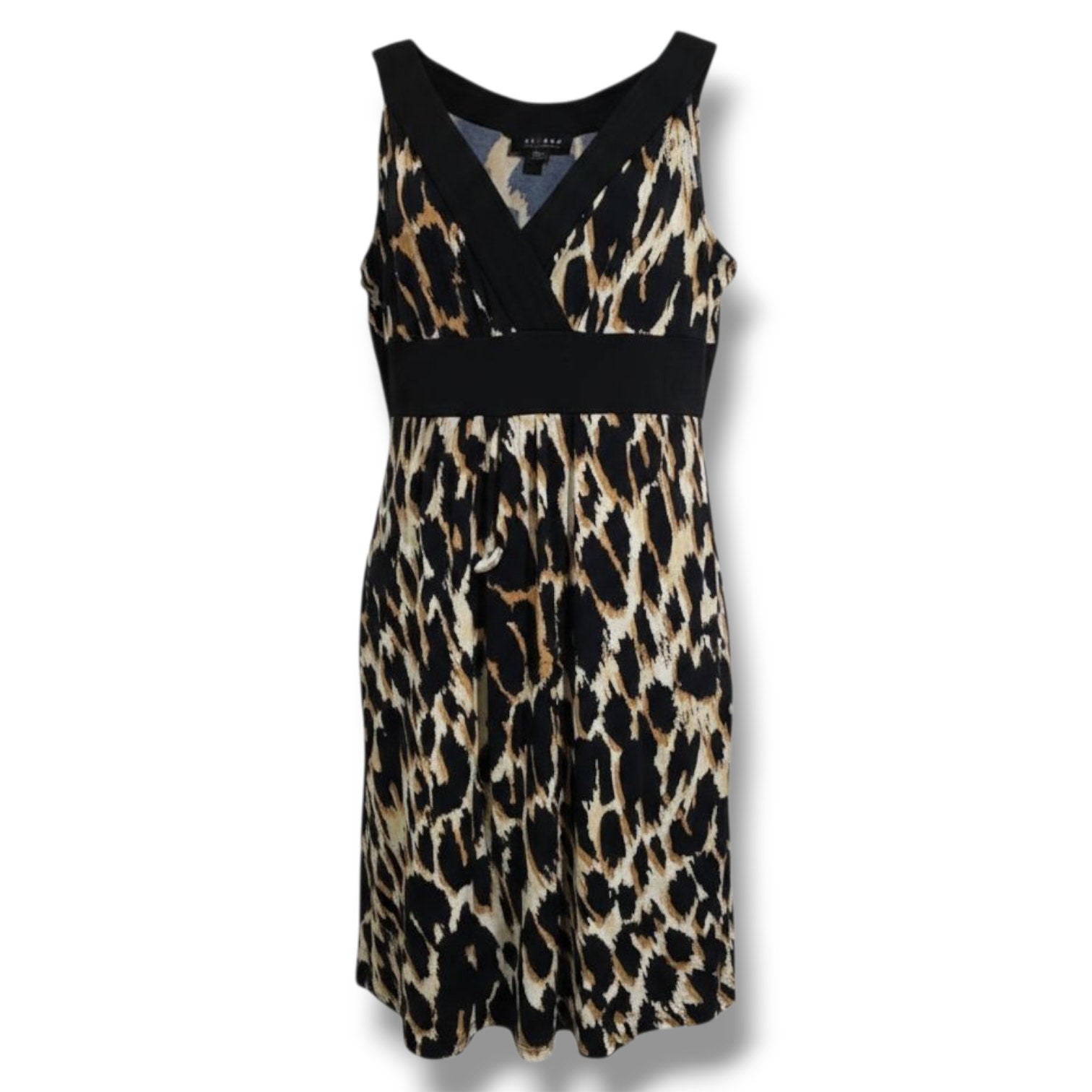 Axcess by Liz Claiborne women's  animal print sleeveless empire waist Dress