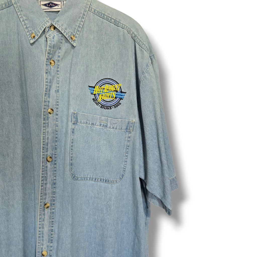 Vintage 2005 Hot August Nights Button Down Shirt Men’s Reno Nevada Embroidered