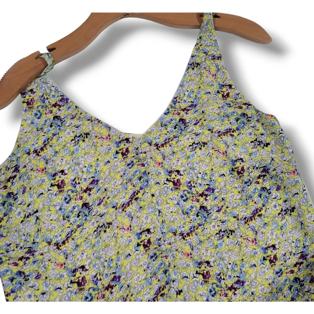 CaBi women's yellow multicolor floral lined tank top  - xs