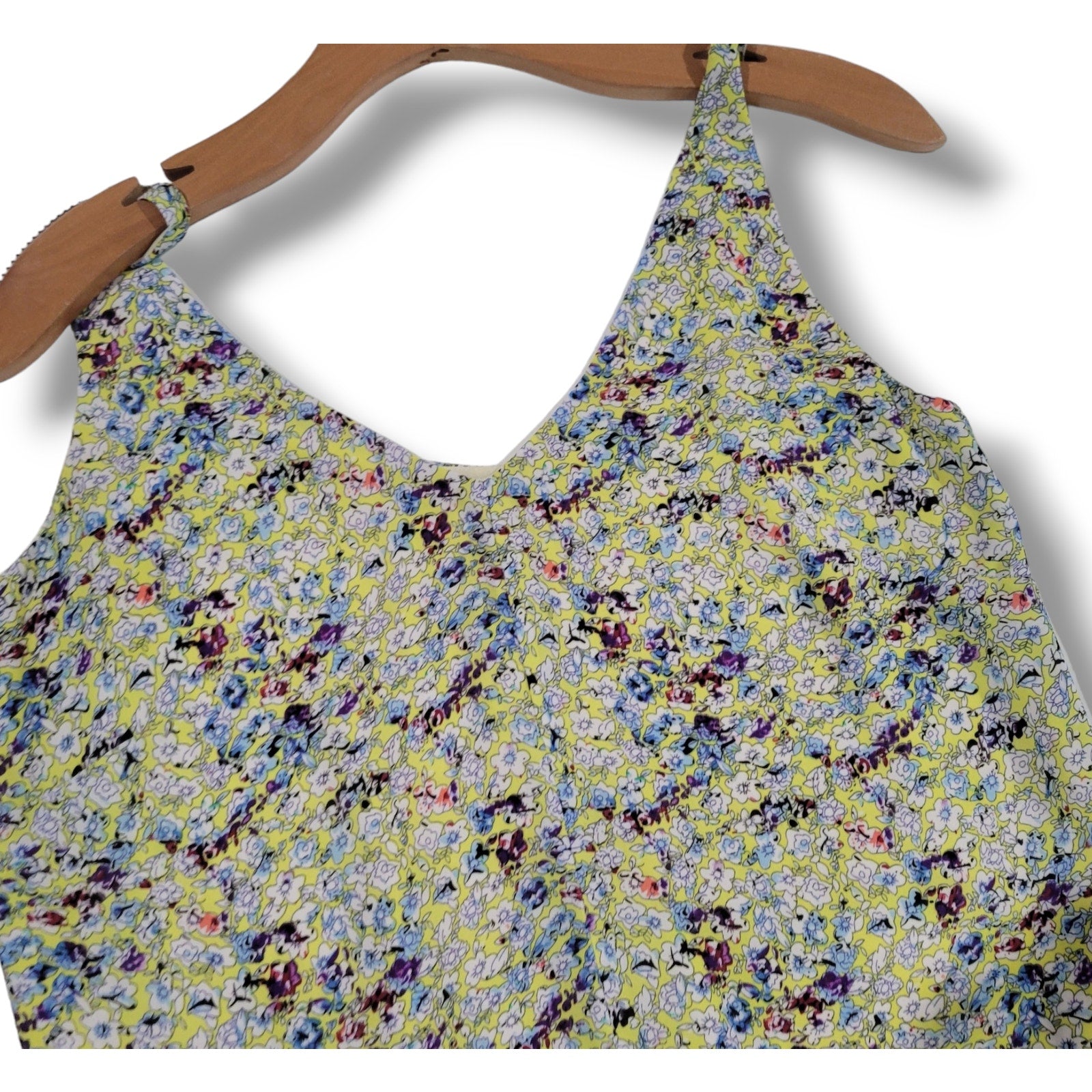 CaBi women's yellow multicolor floral lined tank top  - xs