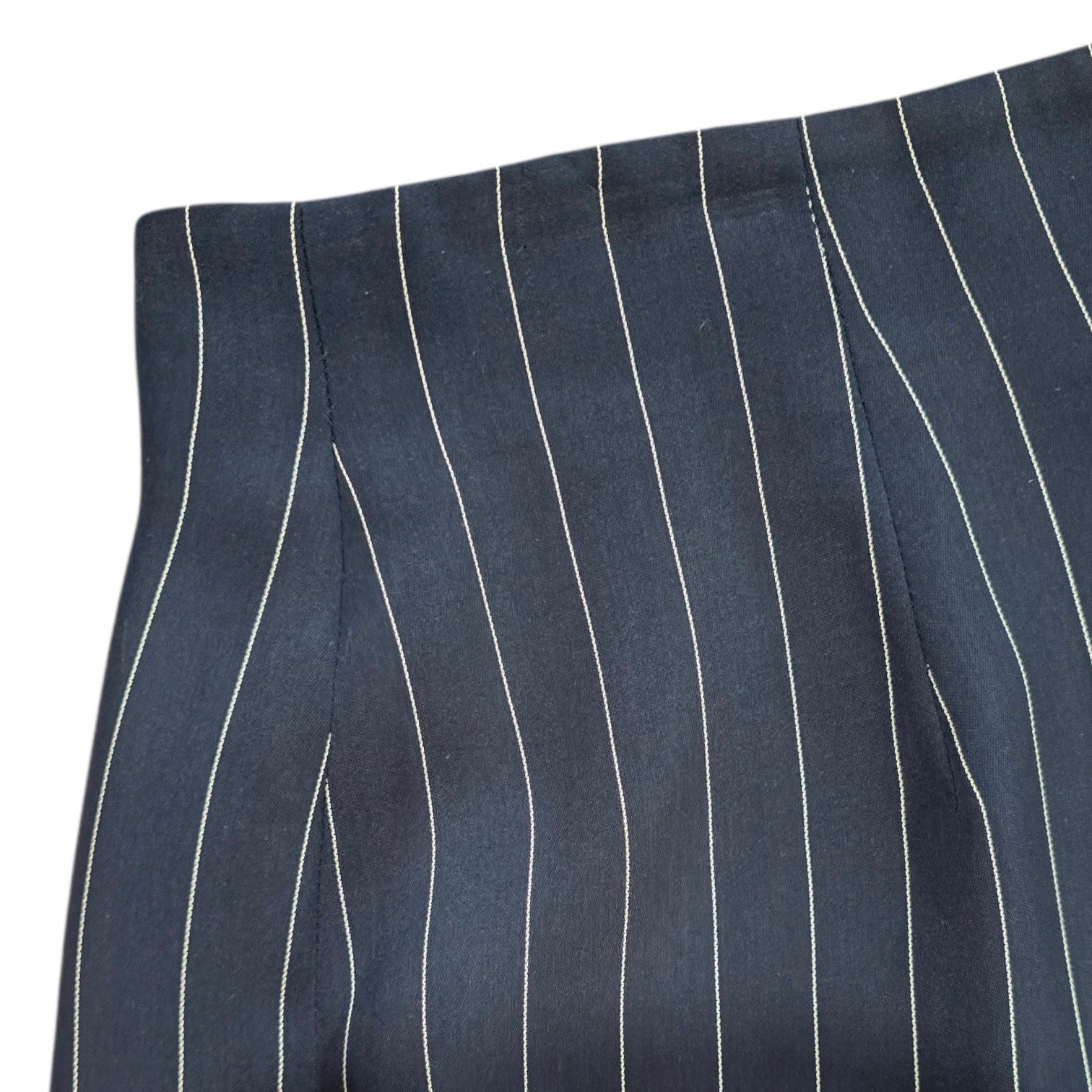 Vintage Evan-Picone Navy Blue Pinstripe Pencil Skirt Lined Size 10