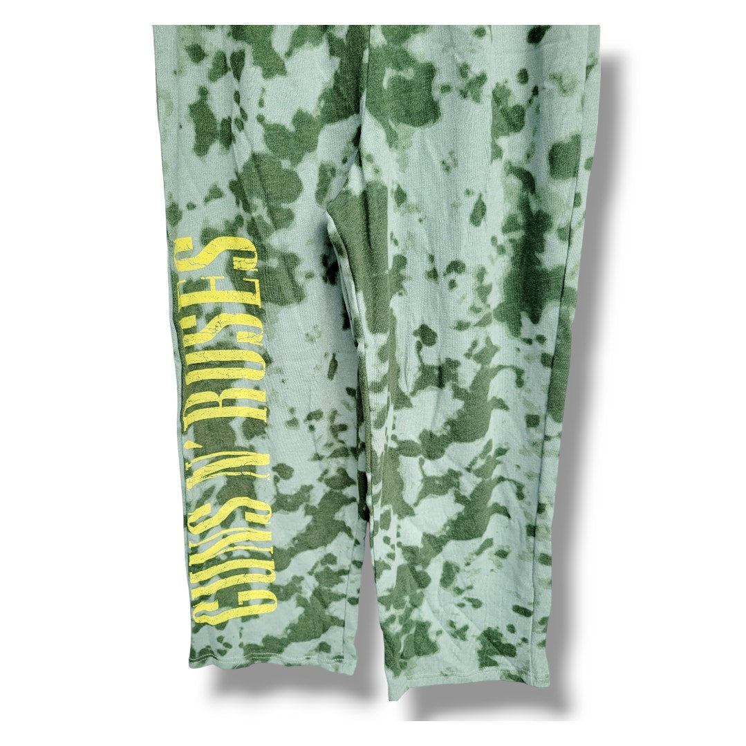 Guns N' Roses Women's Wide Leg Tie-Dye Graphic Sweatpants Size XS