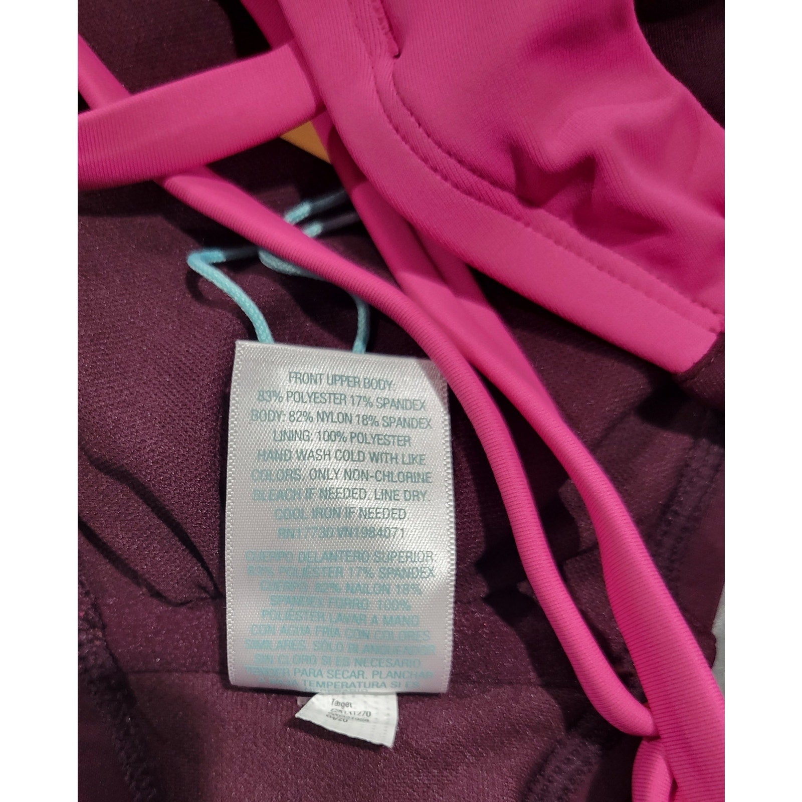 Kona Sol Women’s Colorblock Bandeau Bikini Swim Top Medium NWT