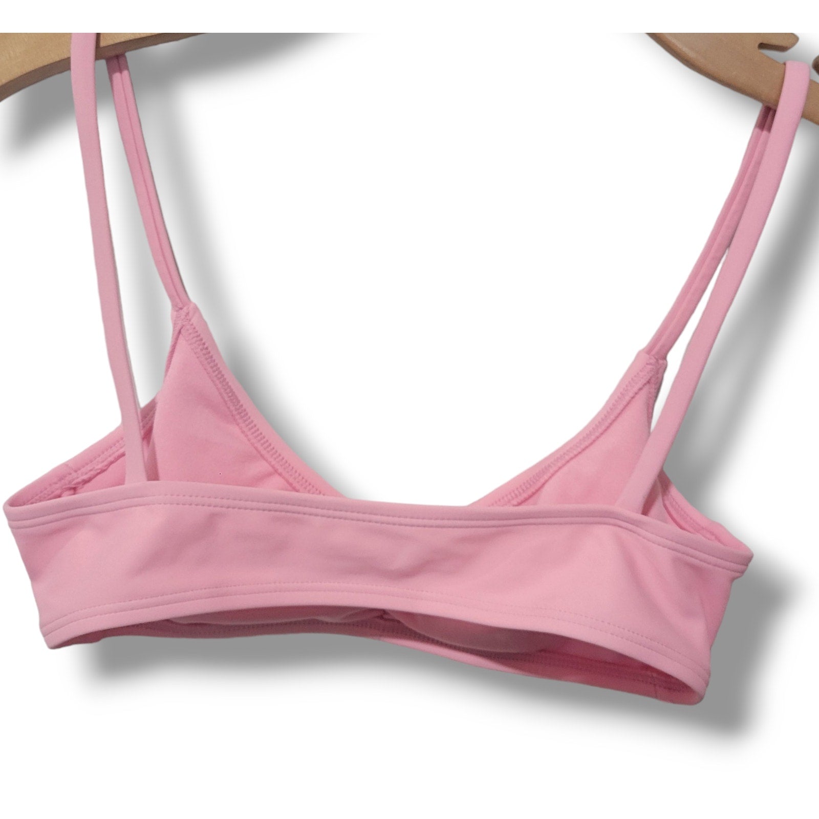 Xhilaration Juniors Pink Ruched Front Bralette Bikini Top – New, Nylon Blend