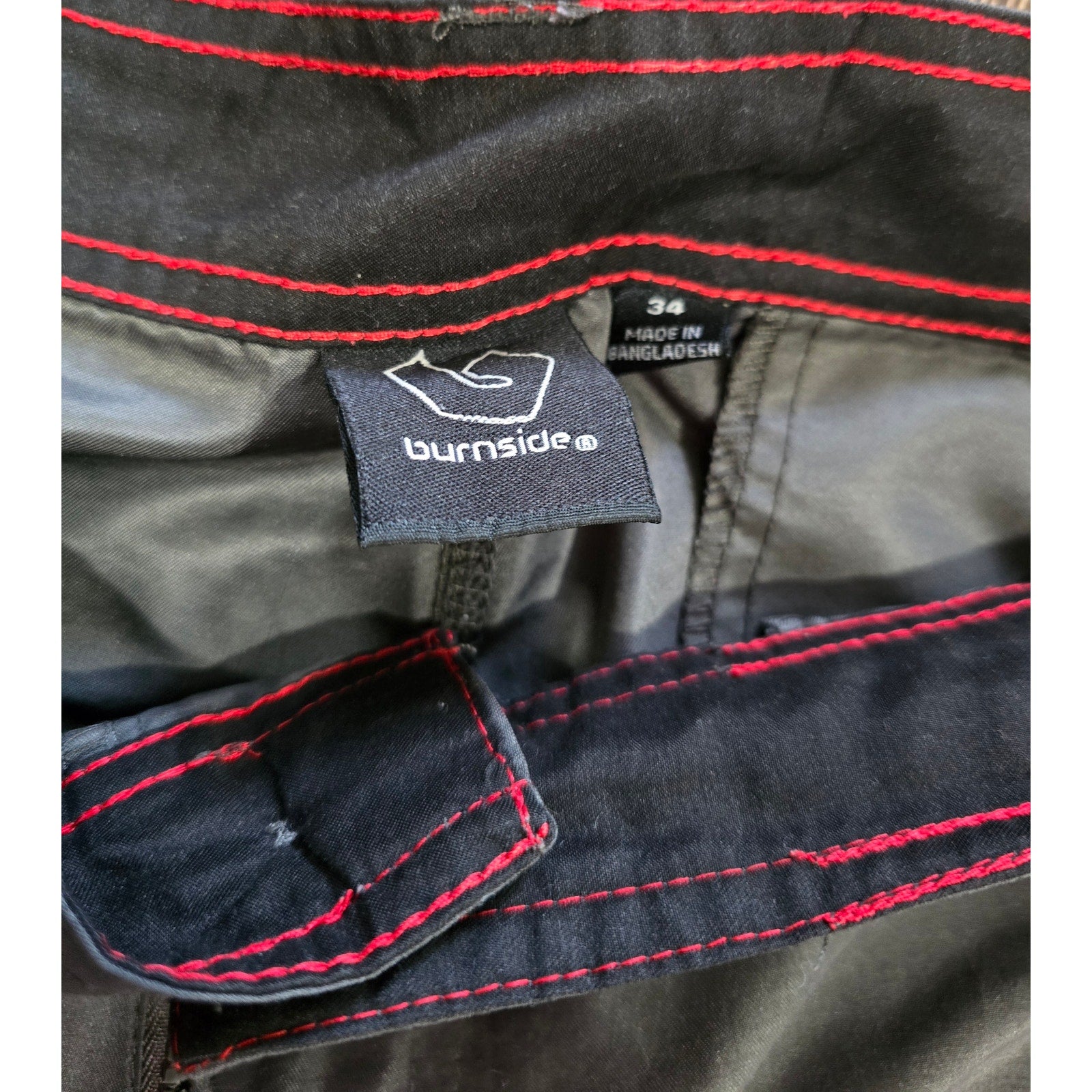 Burnside Men's Grey Hybrid Cargo Shorts Size 34 Quick Dry