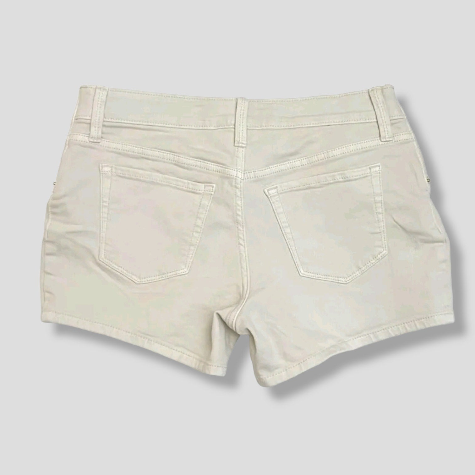 Isabel Maternity by Ingrid & Isabel Cream Denim Maternity Midi Shorts - Size 12
