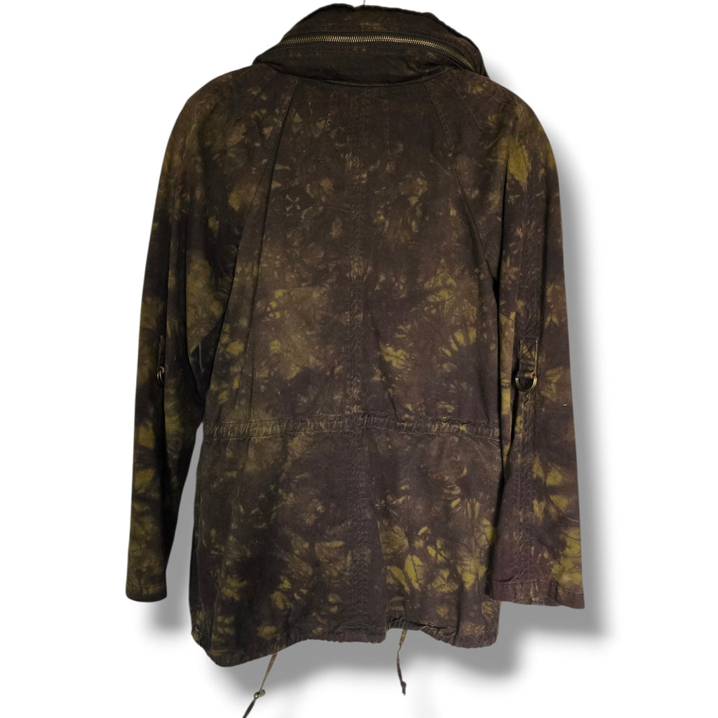 Willow & Clay Brown Tie-Dye Utility Cargo Jacket – XS